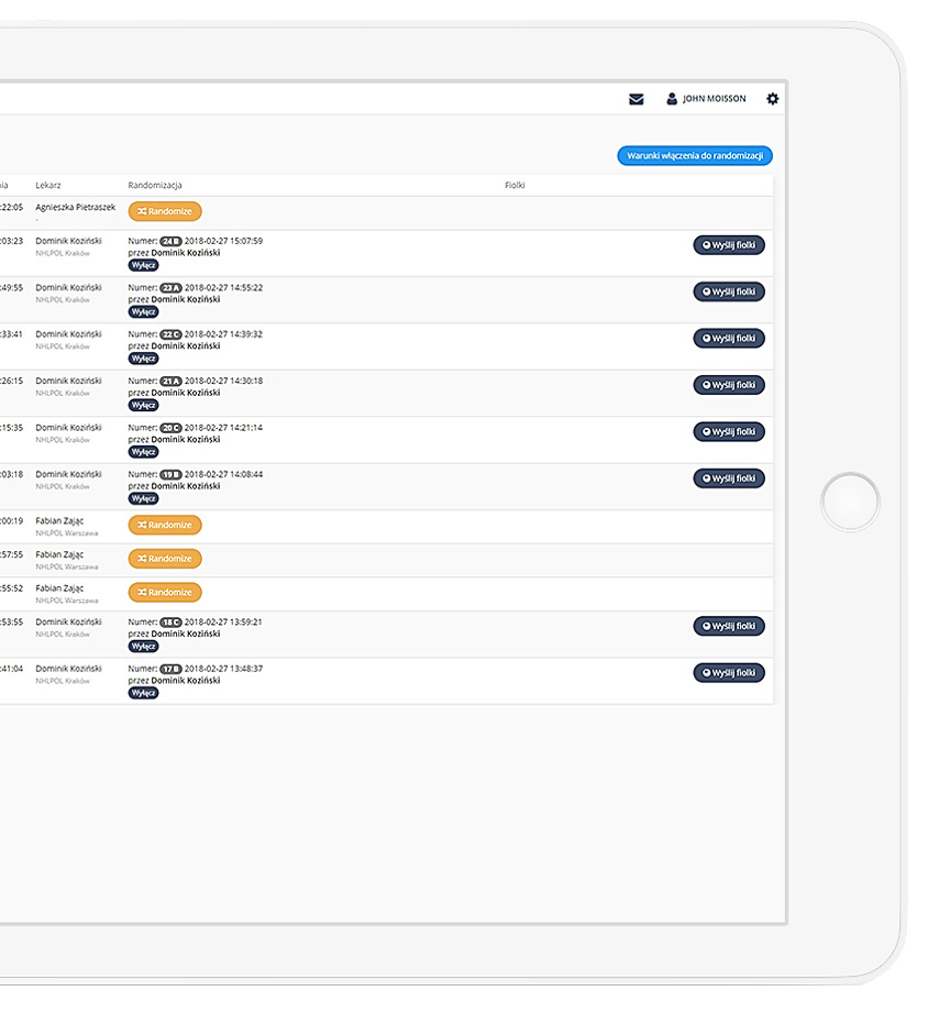 Randomizacja, drug management