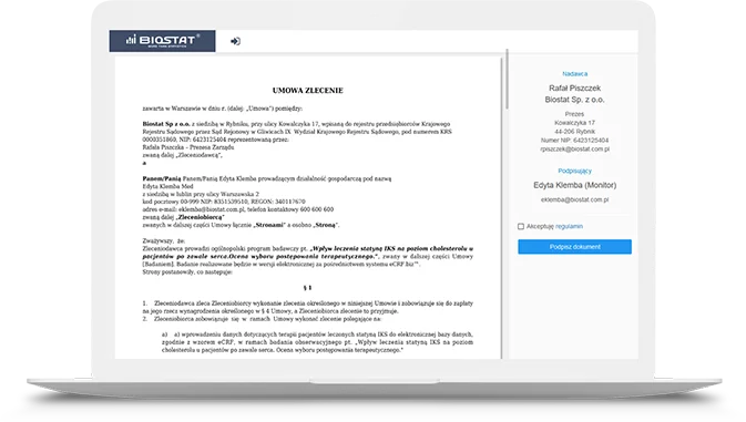 Weryfikacja wypełnionego formularza online