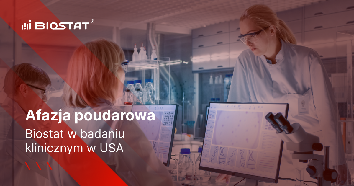 Afazja poudarowa. Biostat w badaniu klinicznym w USA