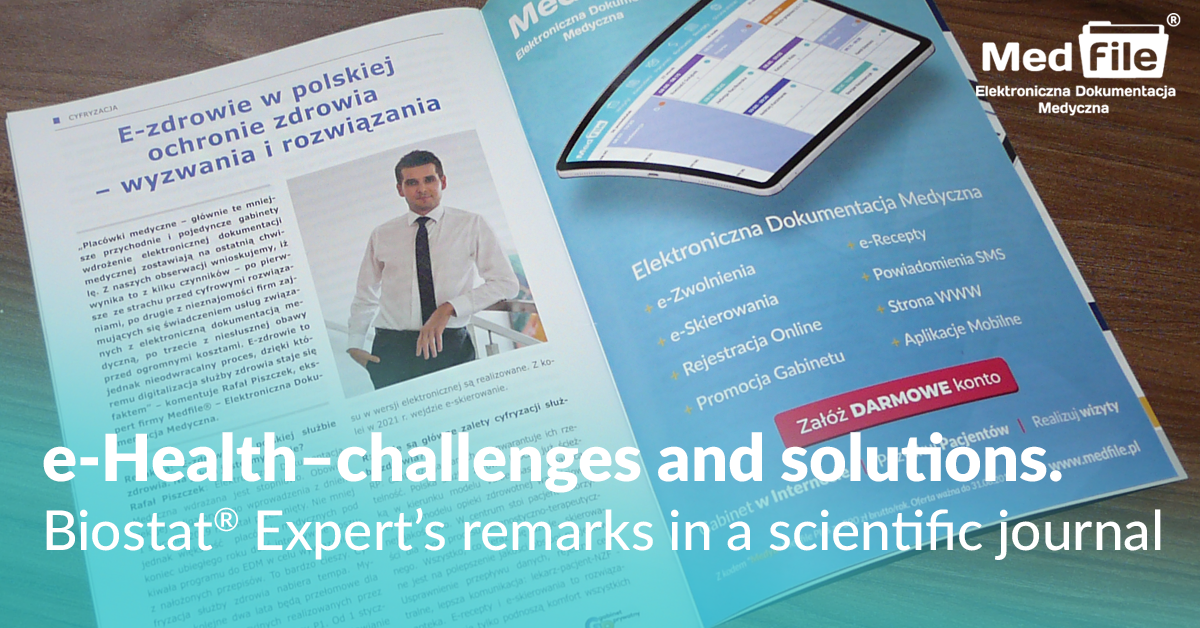 e-Health–challenges and solutions. Biostat® Expert’s remarks in a scientific journal