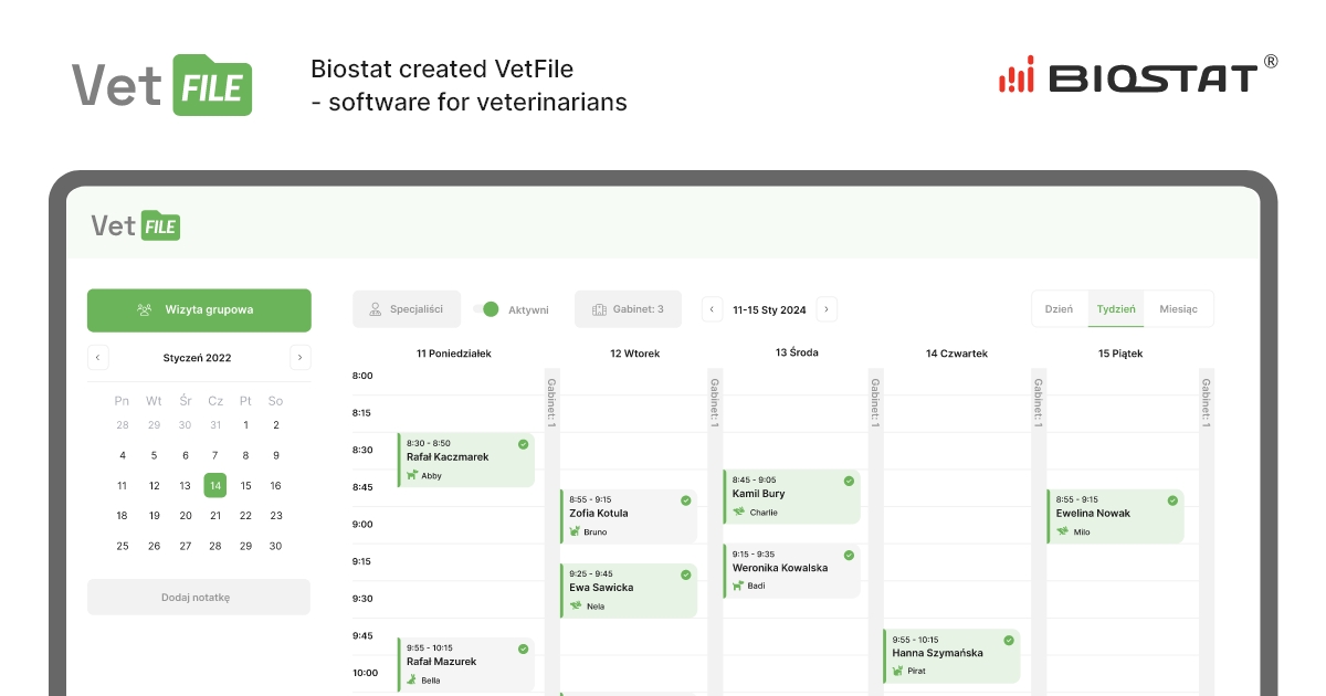 Biostat created VetFile  - software for veterinarians